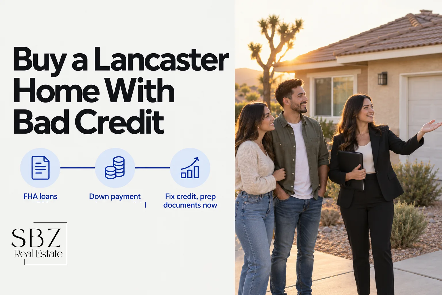 How to Buy a Home in Lancaster, CA With Bad Credit — cover